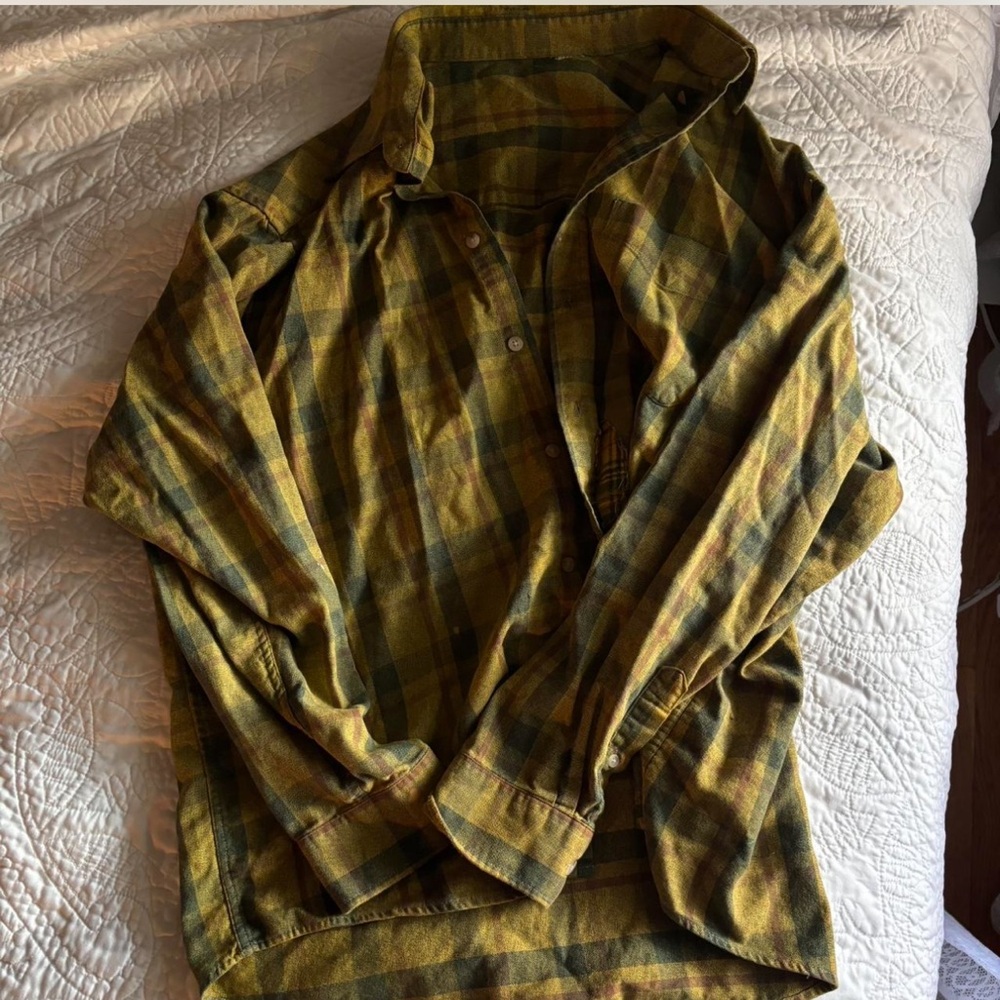 Vintage Patchwork Yellow Flannel - image 5